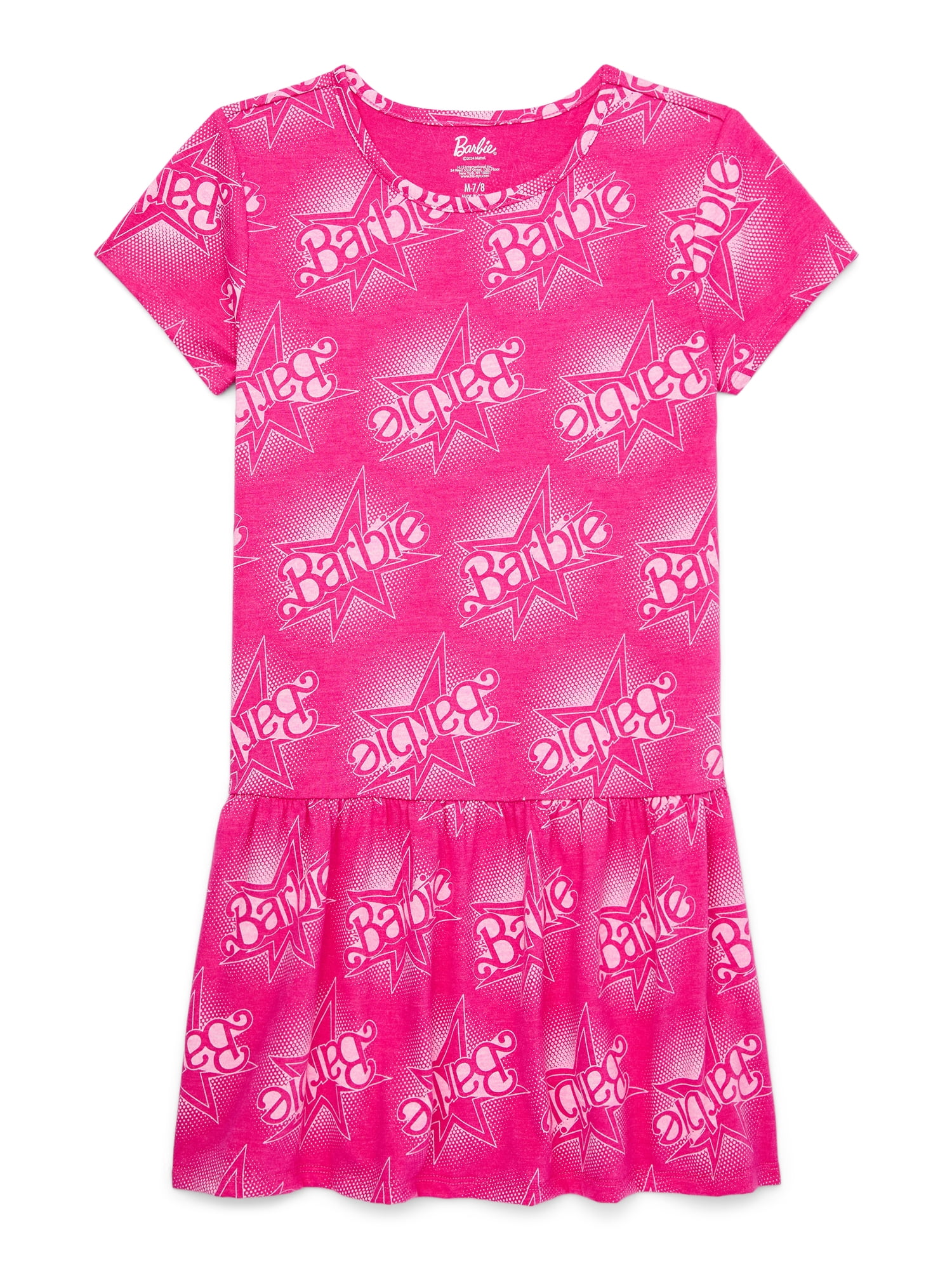 Barbie Girls Short Sleeve Dress, Sizes 4-12