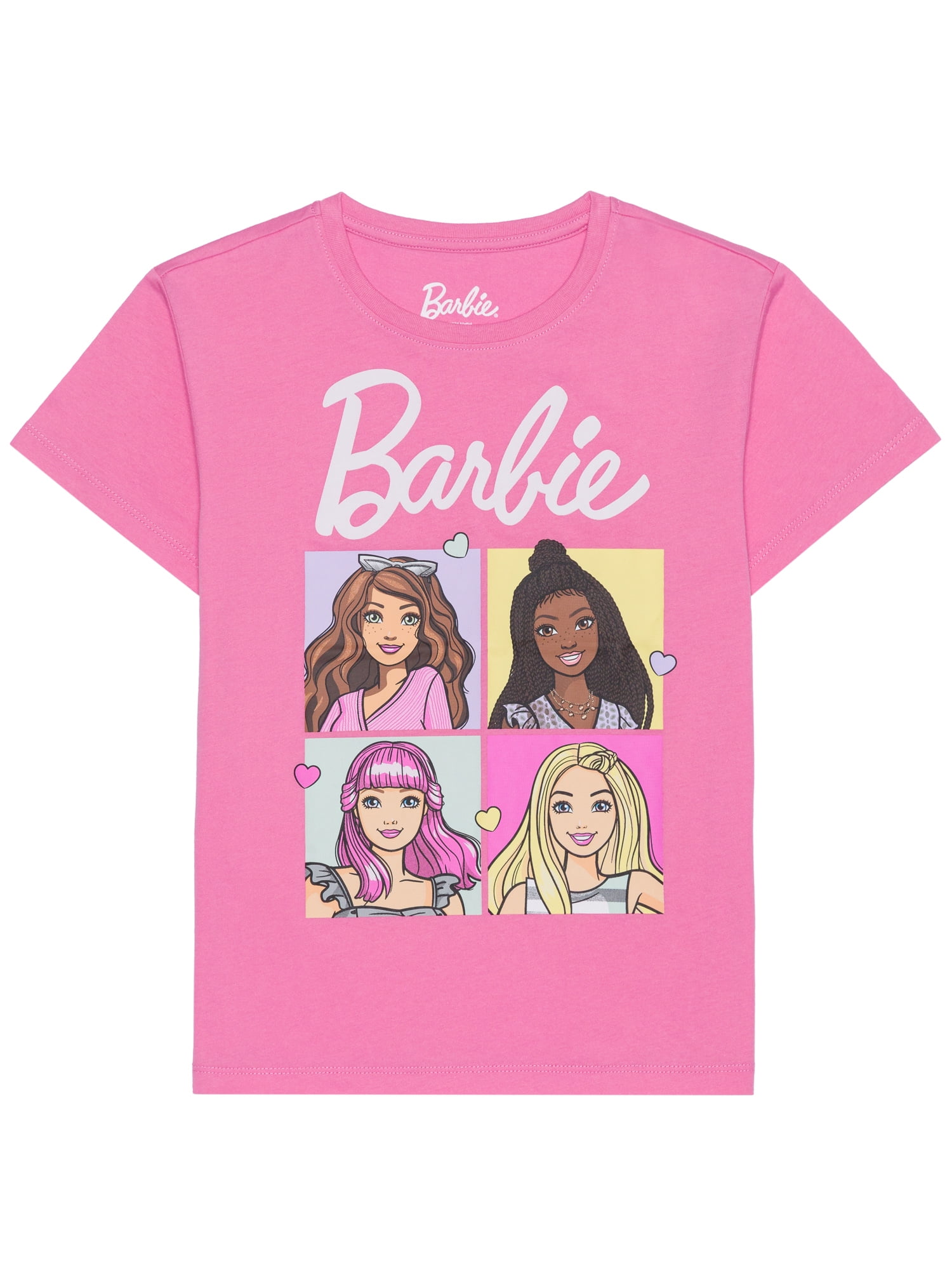 Barbie Girls Short Sleeve Graphic Tee, Sizes XS-XL - Walmart.com