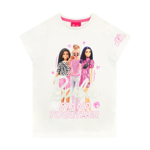 Barbie Girls Stand Together T-Shirt White Sizes 3T-10