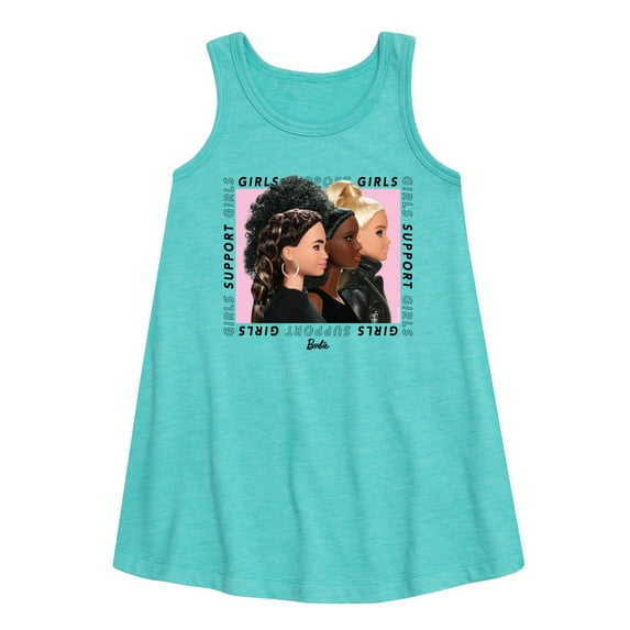 Barbie - Girls Support Girls - Toddler and Youth Girls A-line Dress