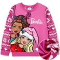 thumbnail image 1 of Barbie Girls Sweatshirt Graphic Ugly Christmas Pullover Crewneck Fleece Sweater Sizes 7-8 Years, 1 of 8