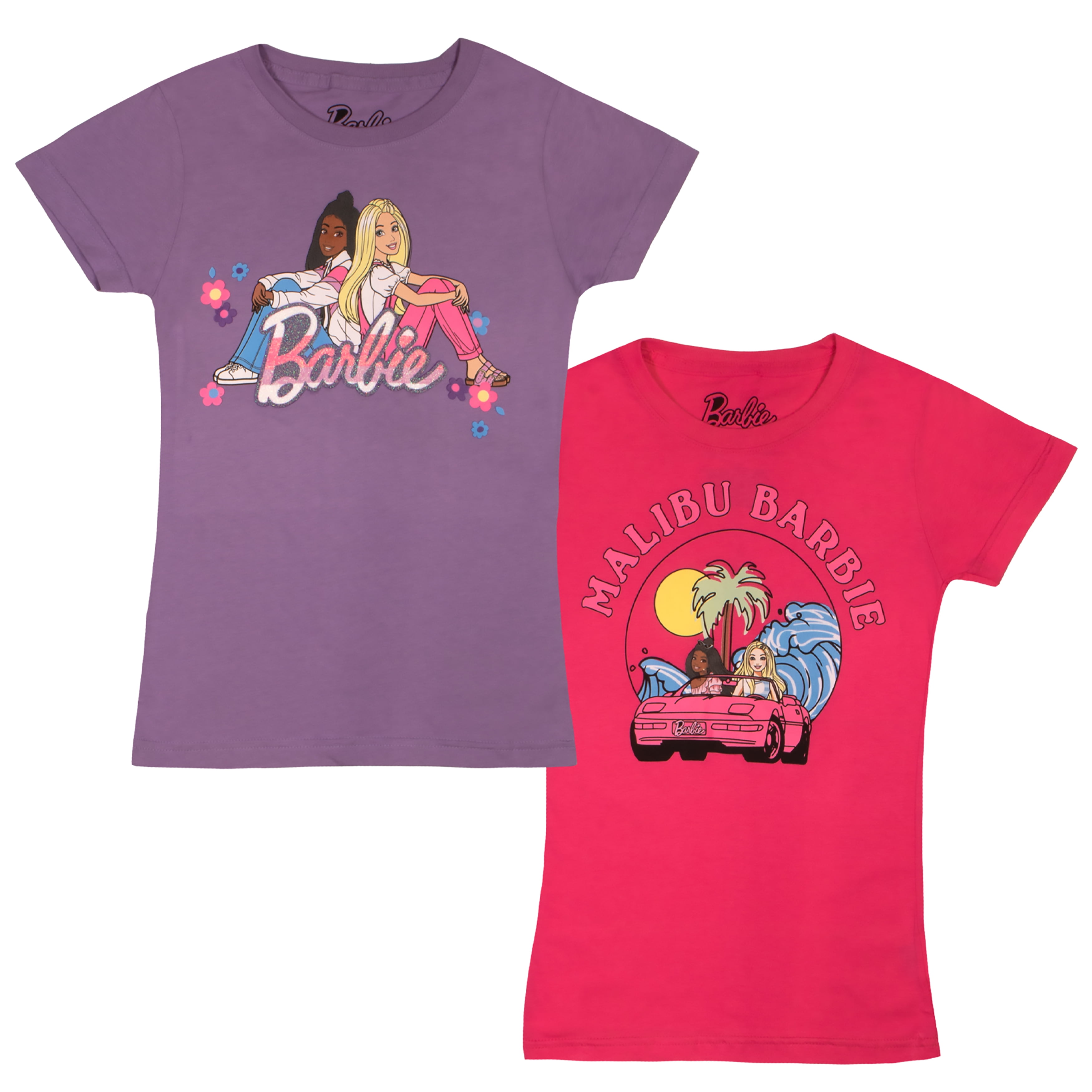 barbie-girls-tee-2-pack-malibu-barbie-t-shirts-for-girls-2-pack-bundle