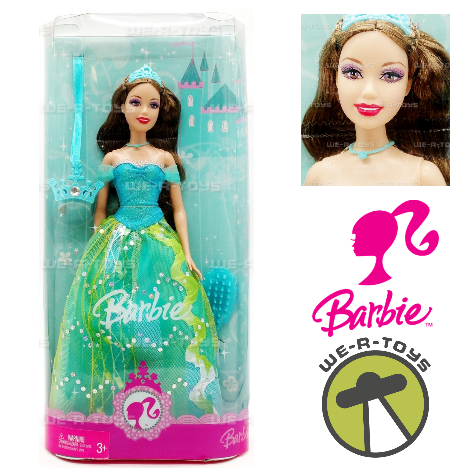 Barbie Glitter Dolls Royal Princess Brunette Barbie Doll