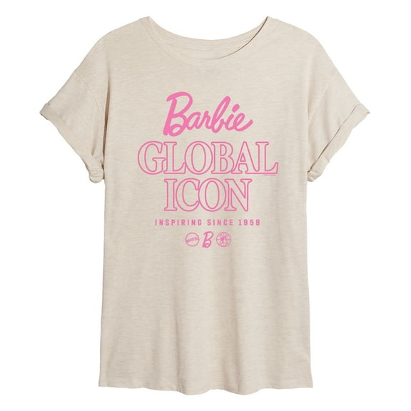Barbie - Global Icon - Juniors Oversized Graphic T-Shirt