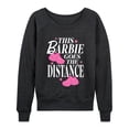 thumbnail image 1 of Barbie - Goes The Distance - Women's French Terry Long Sleeve Pullover, 1 of 4