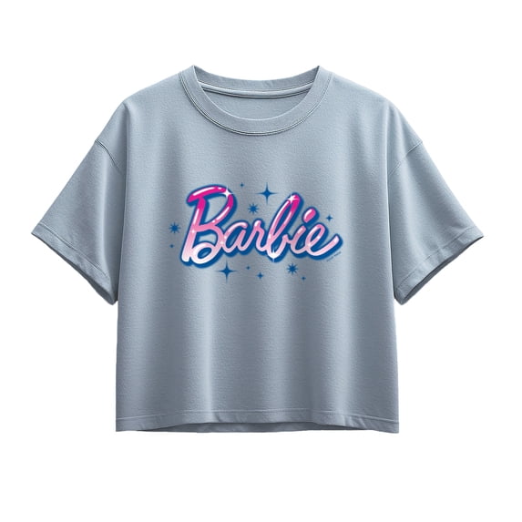 Barbie - Graffiti Logo Short Sleeve Boxy Graphic T-Shirt
