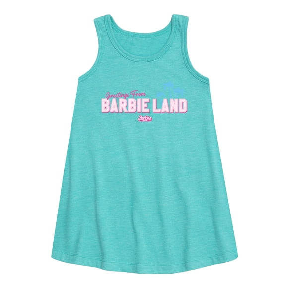 Barbie - Greetings From Barbie Land - Toddler & Youth Girls A-line Dress