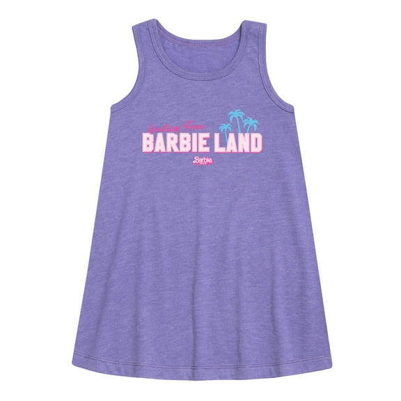 Barbie - Greetings From Barbie Land - Toddler & Youth Girls A-line Dress