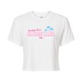 thumbnail image 1 of Barbie - Greetings from Barbie Land - Juniors Cropped Cotton Blend T-Shirt, 1 of 4