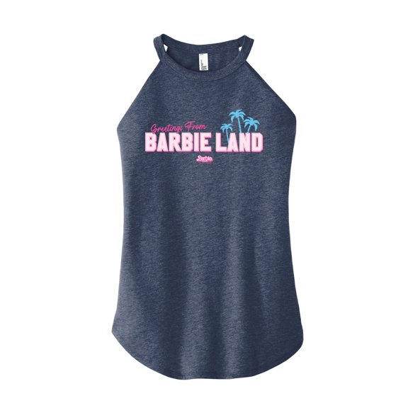 Barbie - Greetings from Barbie Land - Juniors High Neck Tank Top