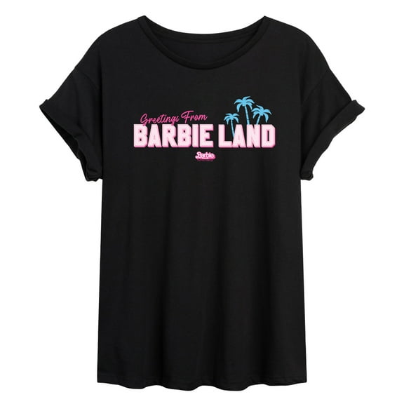 Barbie - Greetings from Barbie Land - Juniors Ideal Flowy Muscle T-Shirt