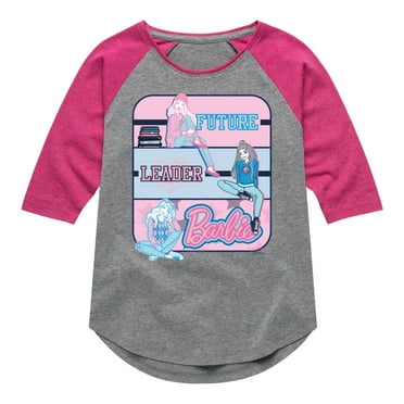 Barbie - Grid - Toddler & Youth Girls Raglan Graphic T-Shirt