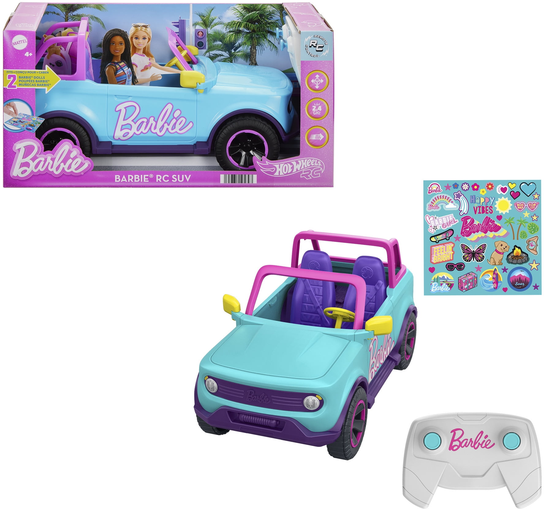 Barbie HOT WHEELS® Battery-Powered RC SUV Vehicle, Blue