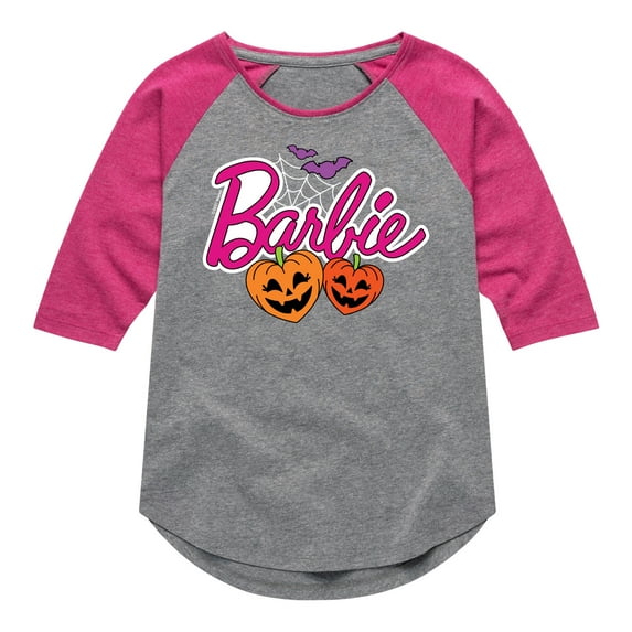 Barbie - Halloween Barbie - Toddler And Youth Girls Raglan Graphic T-Shirt