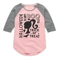 thumbnail image 1 of Barbie - Halloween Collage - Toddler And Youth Girls Raglan Graphic T-Shirt, 1 of 4