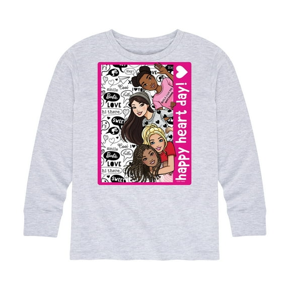 Barbie - Happy Heart Day - Toddler And Youth Long Sleeve Graphic T-Shirt