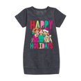 thumbnail image 1 of Barbie - Happy Holidays - Toddler And Youth Girls Fleece Dress, 1 of 4