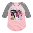 thumbnail image 1 of Barbie - Happy Spring - Brave, Bold, and Fearless - Toddler And Youth Girls Raglan Graphic T-Shirt, 1 of 4