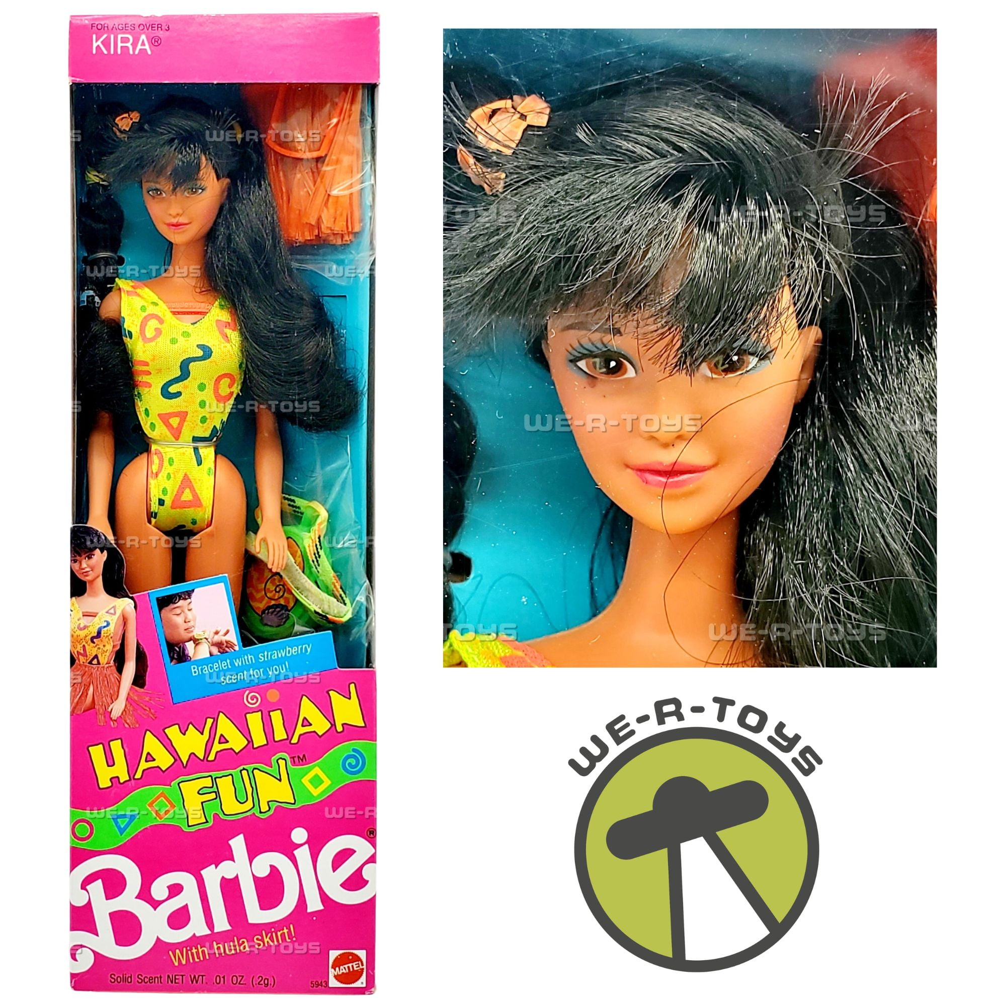 1990 Mattel Barbie Hawaiian Fun Kira Doll with Hula Skirt and Strawberry Scent Bracelet Item 5943 Walmart