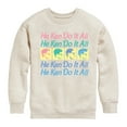 thumbnail image 1 of Barbie - He Ken Can Do It All Graphic Long Sleeve Fleece Sweatshirt, 1 of 4