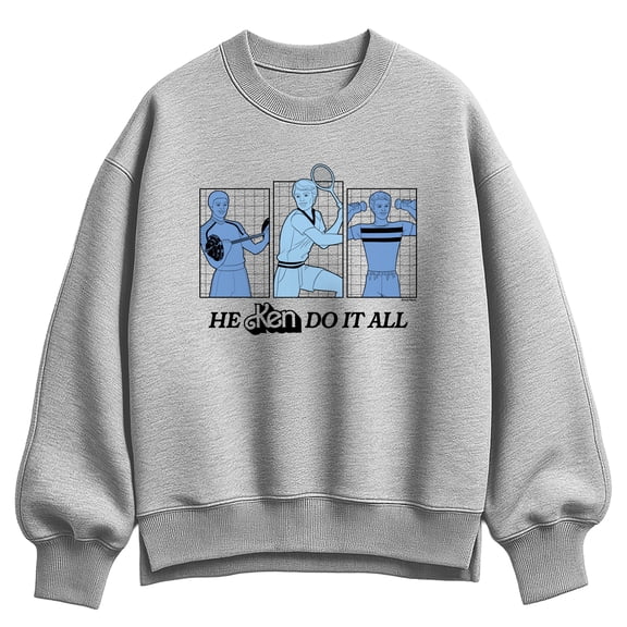 Barbie - He Ken Do It All - Ladies Oversized Fleece Crew Sweatshirt