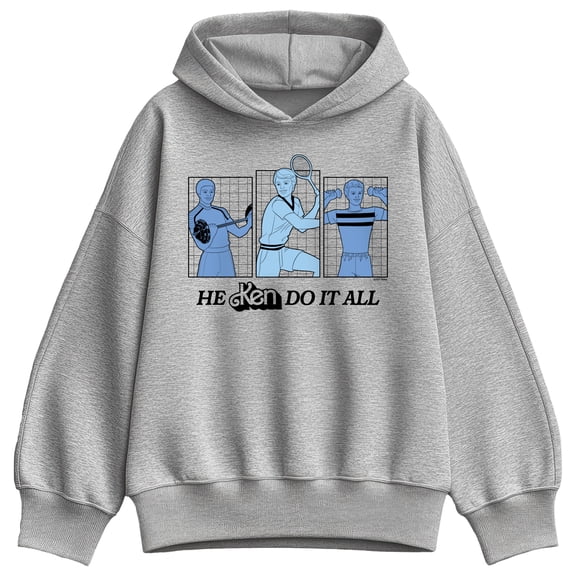 Barbie - He Ken Do It All - Ladies Oversized Fleece Hoodie Sweatshirt