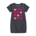 thumbnail image 1 of Barbie - Heart Grid - Toddler And Youth Girls Fleece Dress, 1 of 4