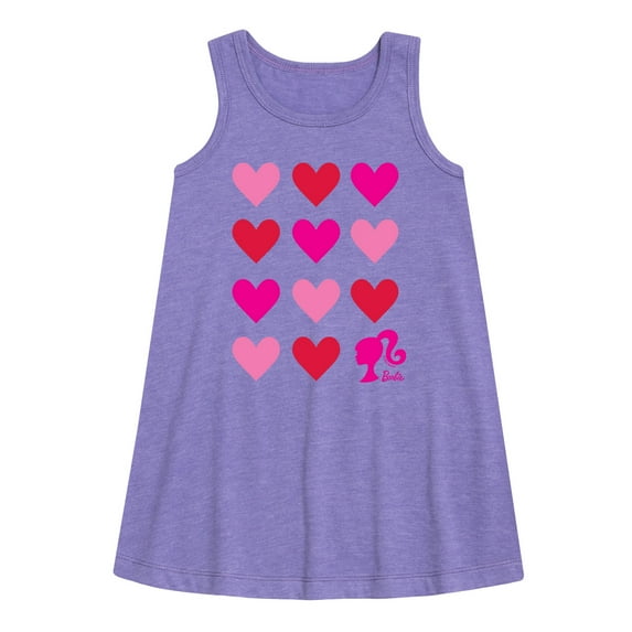 Barbie - Heart Grid - Toddler and Youth Girls A-line Dress