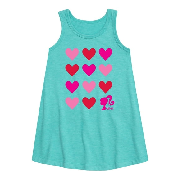Barbie - Heart Grid - Toddler and Youth Girls A-line Dress