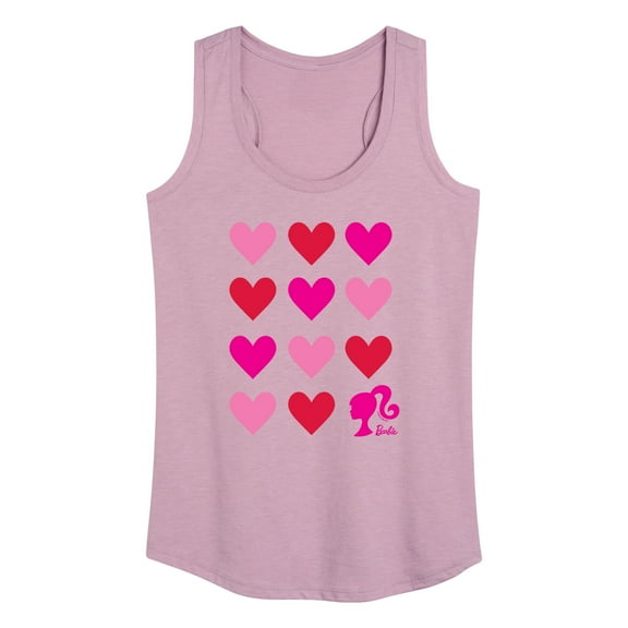 Barbie -  Heart Grid - Women's Racerback Tank Top