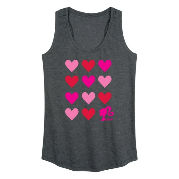 Barbie -  Heart Grid - Women's Racerback Tank Top