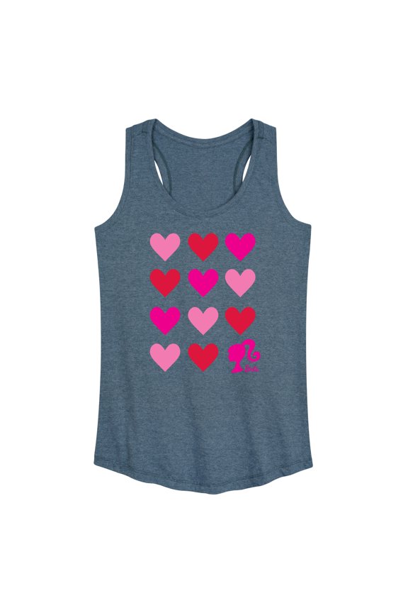 -  Heart Grid - Women's Racerback Tank Top
