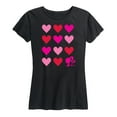thumbnail image 1 of Barbie -  Heart Grid - Women's Short Sleeve Graphic T-Shirt, 1 of 5