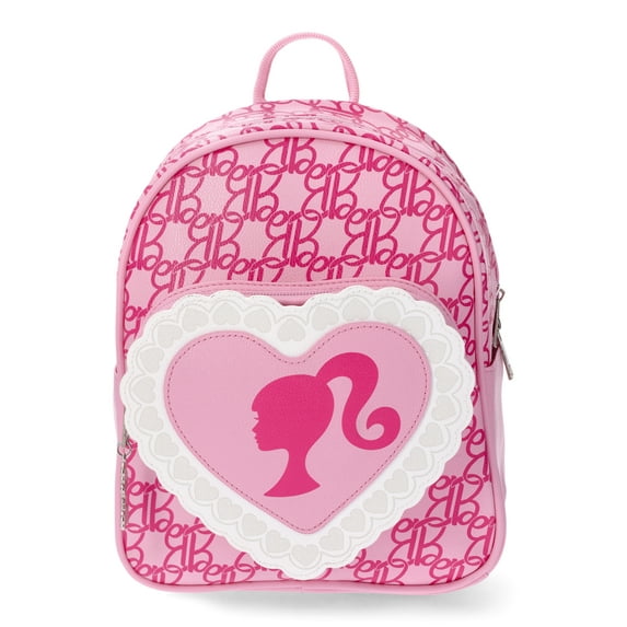 Barbie Heart Pocket Women's 10.5" Mini Backpack, Pink