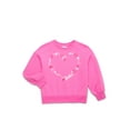 thumbnail image 1 of Barbie Hearts Girls Valentine's Day Fleece Sweatshirt, Sizes 4-16, 1 of 3