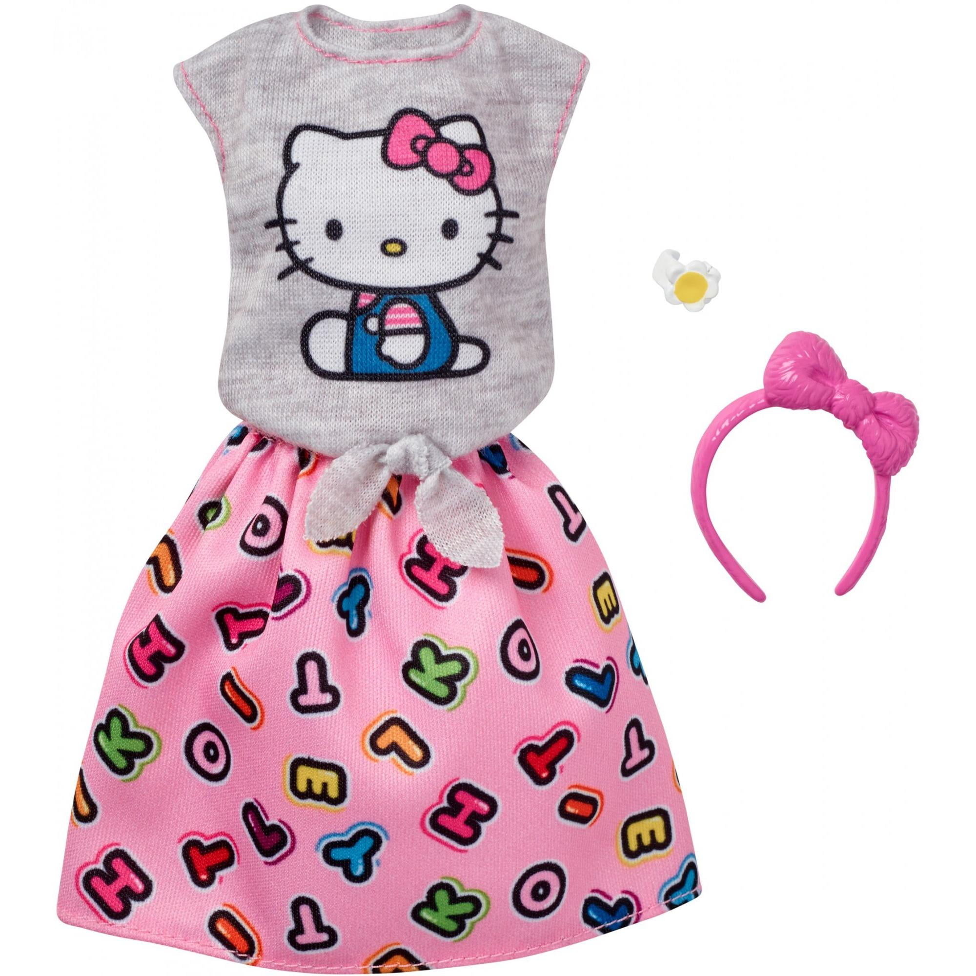Barbie Hello Kitty Gray Top/Pink Skirt Fashion