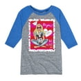 thumbnail image 1 of Barbie - Hello Lovely Barbie - Toddler And Youth Raglan Graphic T-Shirt, 1 of 4