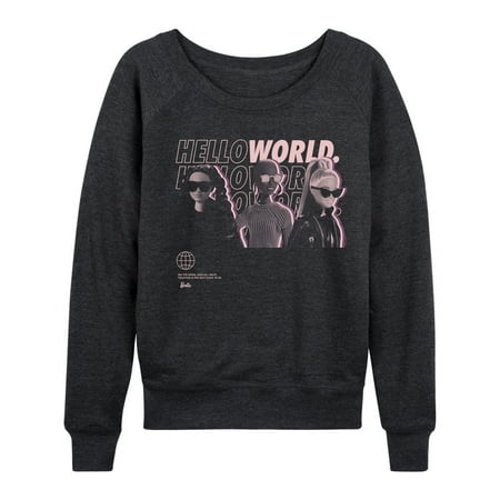 Barbie - Hello World - Women's Lightweight French Terry Long Sleeve Shirt