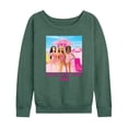 thumbnail image 1 of Barbie - Hi Barbie Beach Women's Lightweight French Terry Wide Neck Long Sleeve Graphic Shirt, 1 of 5