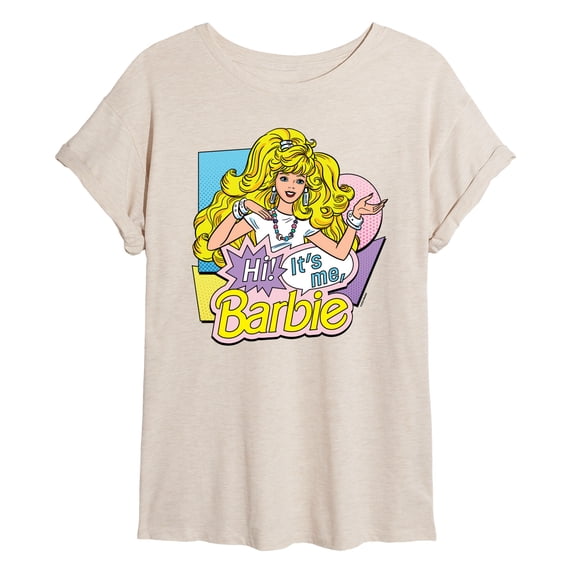 Barbie - Hi Its Me - Juniors Oversized Graphic T-Shirt