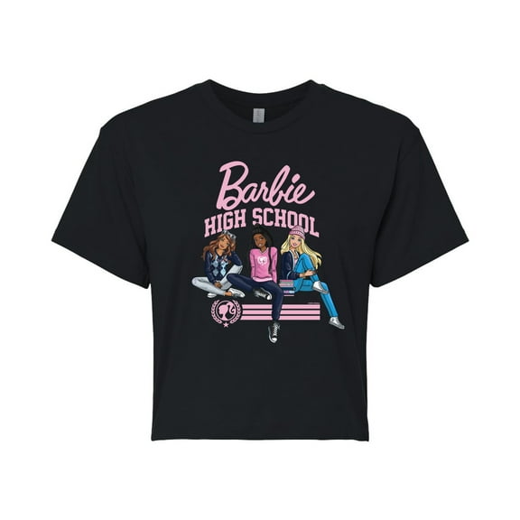 Barbie - High School Dolls - Juniors Cropped Cotton Blend T-Shirt