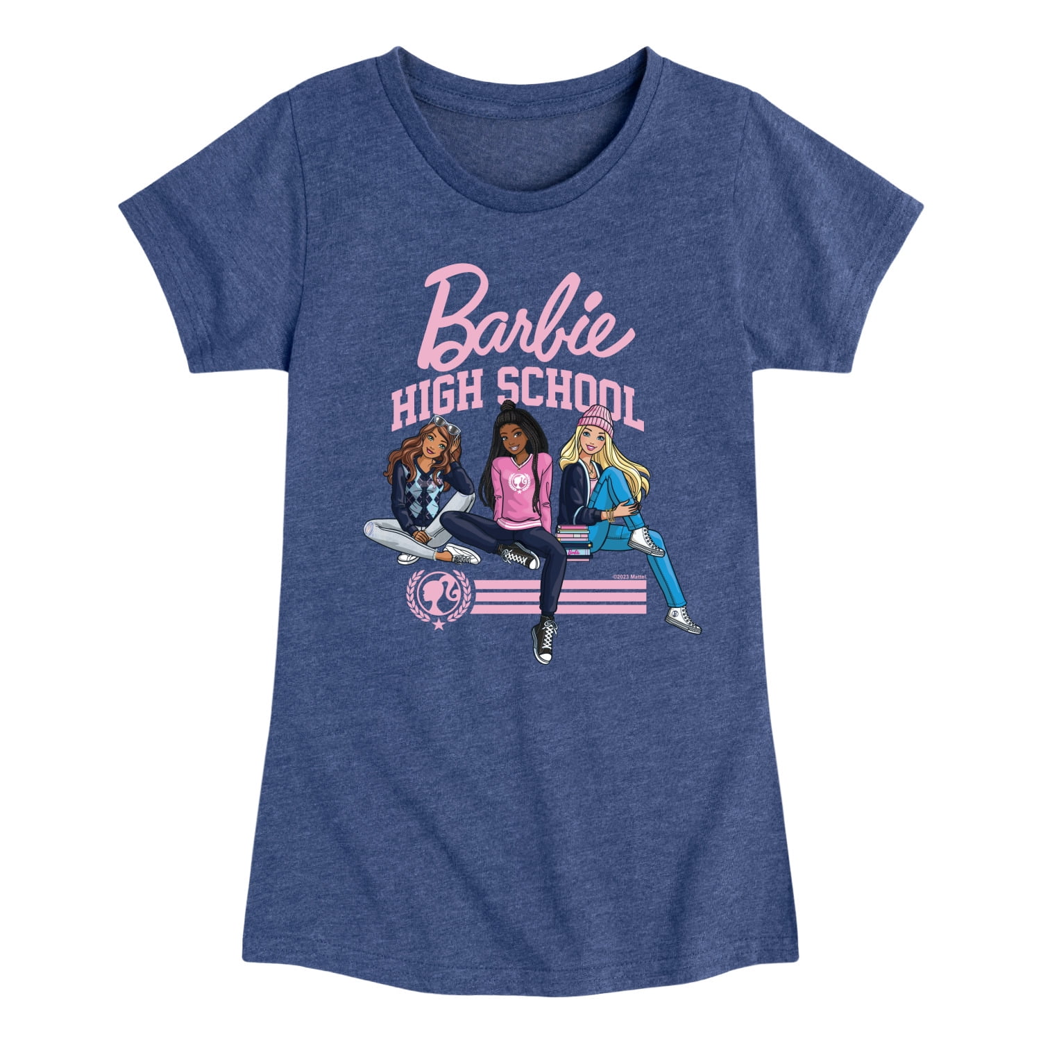 Barbie High School Dolls Toddler & Youth Girls Short Sleeve Graphic