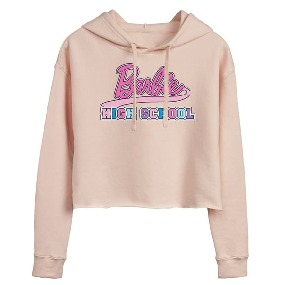 Barbie - High School - Juniors Cropped Pullover Hoodie