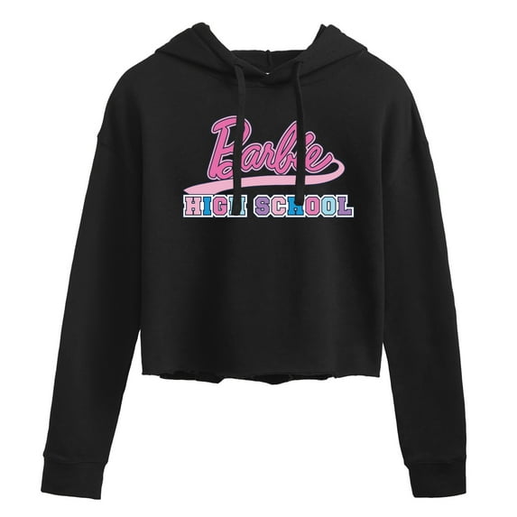 Barbie - High School - Juniors Cropped Pullover Hoodie