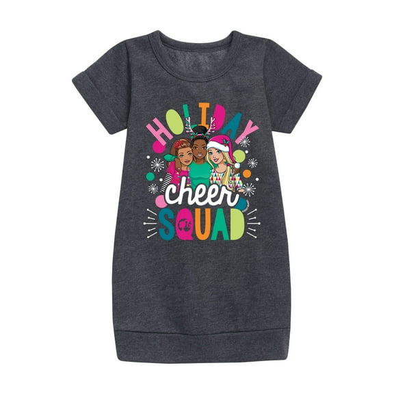 Barbie - Holiday Cheer Squad - Toddler And Youth Girls Fleece Dress