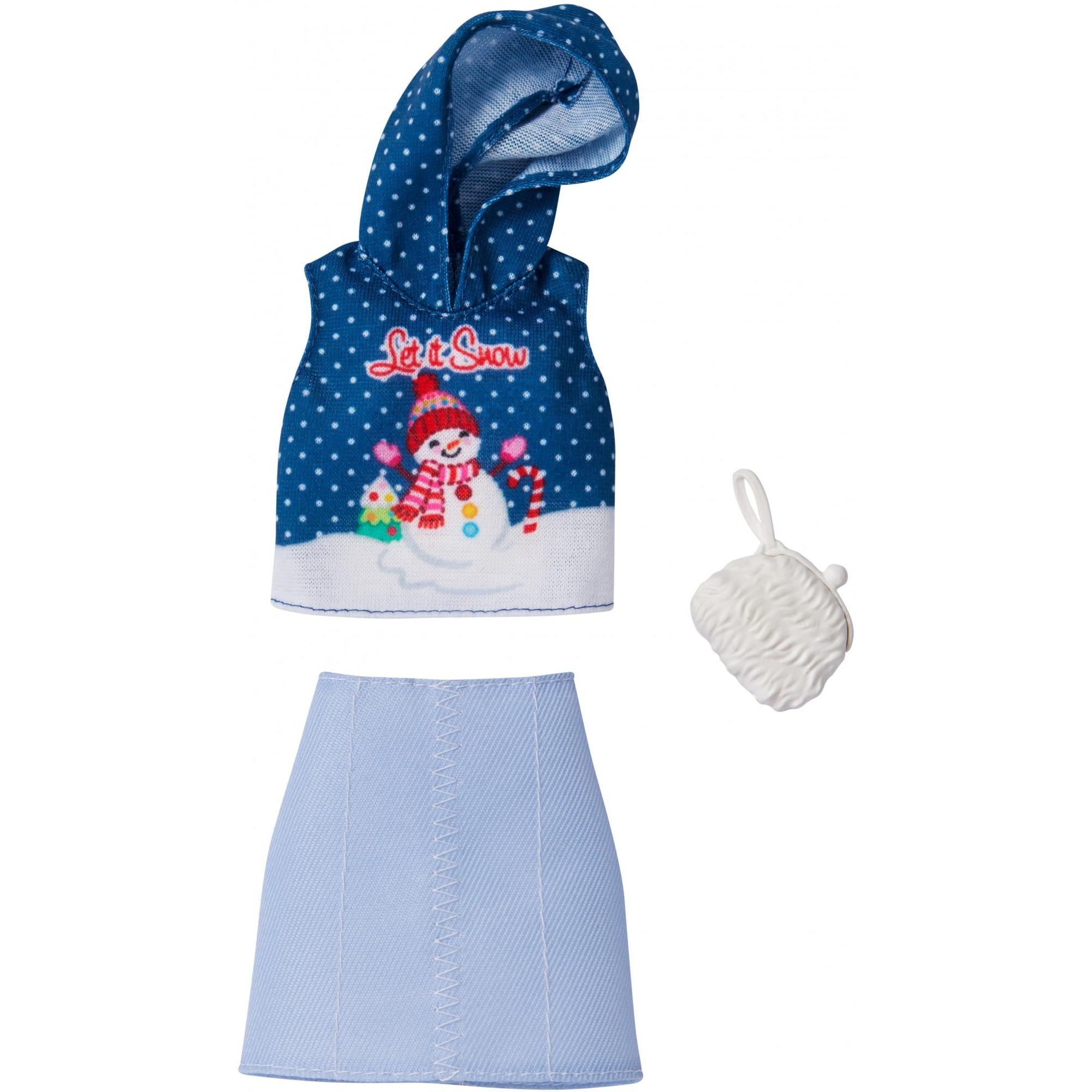 Barbie Holiday Fashions Snowman Hoodie and Skirt