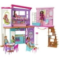 thumbnail image 1 of Barbie Vacation House (42 in) Dollhouse Playset with 2 Levels & 30+ Pieces, 1 of 7