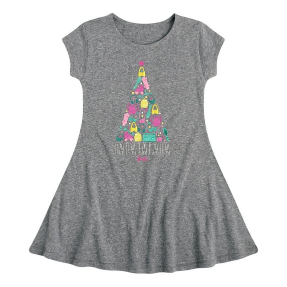 Barbie - Holidays & Christmas - Fa La La La La - Toddler & Youth Girls Fit & Flare Dress