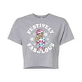 thumbnail image 1 of Barbie - Holidays & Christmas - Festively Fabulous - Juniors Cropped Cotton Blend T-Shirt, 1 of 5