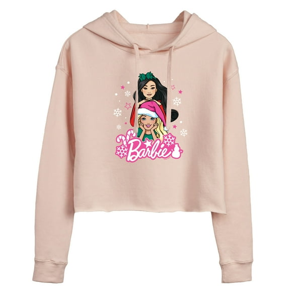 Barbie - Holidays & Christmas - Friends Celebration - Juniors Cropped Pullover Hoodie